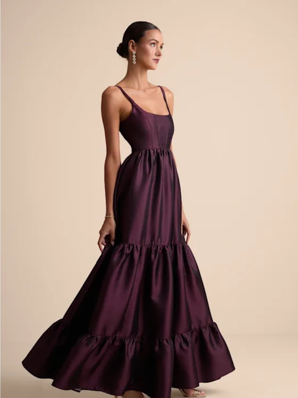 Lulus Plum Tiered Maxi Dress - Sleeveless